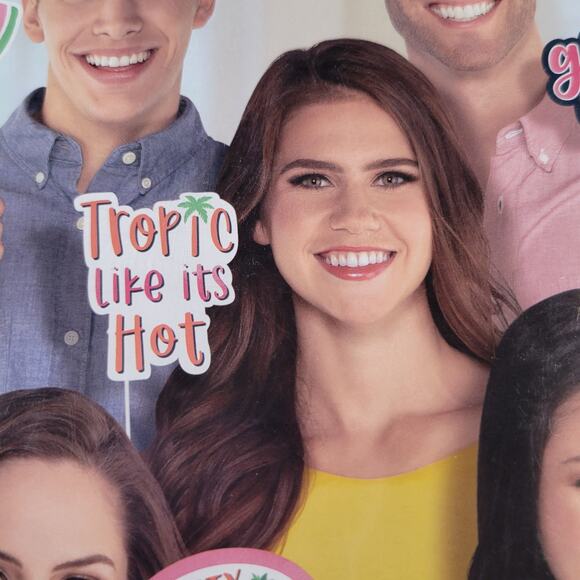 Tropical Photo Booth Props Set - 13 Pieces Luau Party Decorations Summer Spring - Picture 9 of 11